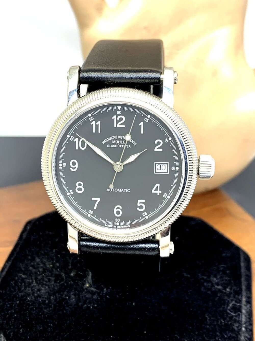 Mühle Glashütte Unotime M12900 Men's Watch Swiss Automatic Leather Strap 37mm